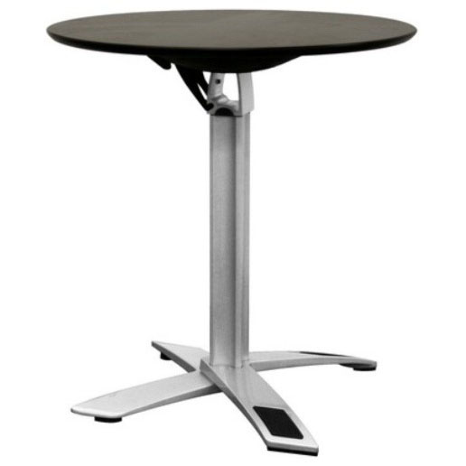 Contemporary Black-Coated Top Mini Round Conference Tables - CRF-01210