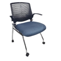 VISITOR CHAIR WITH CASTORS - CODE:DY 761–D