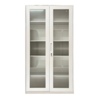 METAL FURNITURE/STORAGE - CODE: YT-W-A09 5 SHELF GLASS SLIDING CUPBOARD