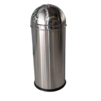 WASTE BINS - CODE:CRT16–SWING TOP STAINLESS STEEL WASTE PAPER BIN